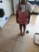 Chumhey 2-13T de verano de los niños conjuntos de ropa para niñas Jeans pantalones niños pantalones de mezclilla tirantes pantalones cortos rosa mono Pantalones