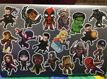 50 Uds de dibujos animados pegatinas Marvel bien los Vengadores etiqueta engomada impermeable equipaje Skateboard guitarra portátil pegatinas juguete de niño