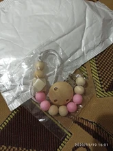 Clips para chupete de bebé, cuentas de madera, soporte para mordedor, chupete para recién nacido, chupete para la dentición, portabebés, Clips para chupetes