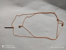 Collar de doble capa de Plata de Ley 925, redondo brillante, circón completo, collares con colgantes largos, regalo para niña, accesorios finos NK062