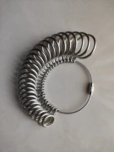 Medidor de medición de joyas, anillo de dedo metálico, fácil de usar, 0-13, nuevo