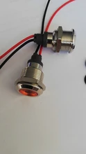 Luz indicadora de advertencia LED de Metal, resistente al agua IP67, lámpara de señal, cable piloto de 3V, 5V, 12V, 24V, 110V, 220V, 6/8/10/12/16/19/22mm, 1 Uds.