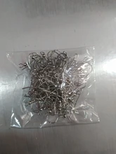 Ganchos de los pendientes, accesorios de aleación para fabricación de joyas, pendientes de gancho con forma de gota, 17x20mm, 100 Uds.