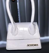 Jacquemus-Mini bolsas cuadradas pequeñas para mujer, diseñador de mano, marca de lujo, bolso de hombro de cuero de PU, trabajo, oficina, 2020