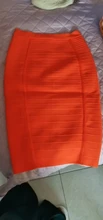 Bandage Skirt Orange Bodycon Sexy Black Blue Womens High-Quality Club Party Rayon Pencil
