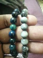 . De alta calidad azul Buda Ojo de Tigre brazaletes con piedras naturales cuentas elasticidad de la cuerda de los hombres pulsera de las mujeres