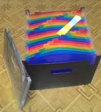 Carpeta de expansión de 13/24/37 bolsillos A4, organizador de archivos de plástico grande extensible, Carpeta de Acordeones de pie, Archivador de carpa