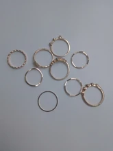 Yobest-Conjunto de anillos Vintage bohemios para mujer, juego de sortijas geométricas con forma de media Luna Dorada para mujer, conjunto de anillos con personalidad de cristal, regalo de joyería para fiesta