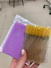 Microcepillo desechable para pestañas extensión individuales, hisopo para quitar pestañas, herramientas de extensión de pestañas, 100 Uds.