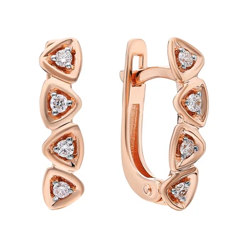 Gold earrings with diamonds sunlight sample 585
Gold earrings with diamonds sunlight sample 585