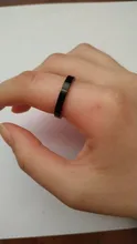 MANGOSKY-anillo delgado de 3mm para hombre y mujer, 1 unidad, titanio negro