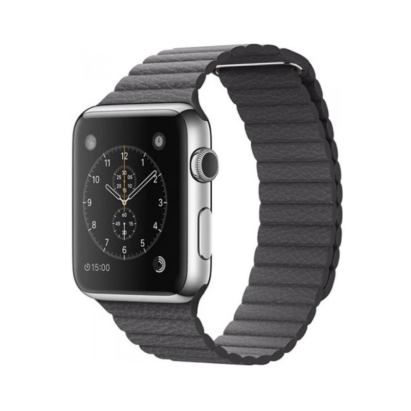 Ремешок для Apple Watch кожаный магнитный 42 (Серый)|Ремешки часов| |