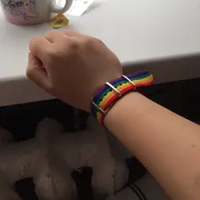 Pulseras bisexuales trenzadas para hombres y mujeres, pulseras trenzadas del orgullo de los homosexuales, del arco iris de Nepal, joyería de amistad