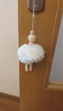 Bailarina de Ballet de estilo nórdico, decoración de cuentas de madera para niña, decoración para habitación infantil, Tienda de bebé, ornamento, accesorios de fotografía