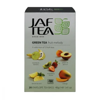 Tea Jaf tea "green fruit melody", green with additives, assorted 5 types of 4 sachets
Tea Jaf tea "green fruit melody", green with additives, assorted 5 types of 4 sachets