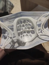 Soporte 3D para mascarilla de adulto, 2 uds., soporte para la nariz y la boca separado, soporte de cojín interno de respiración, soporte transpirable de silicona para mascarilla