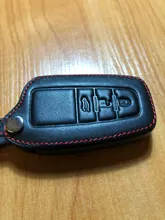 VCiiC-Funda de cuero para llavero de coche, funda de 3 botones, sin llave, para Toyota Camry, CHR, Prius, Corolla, RAV4, Prado 2017, 2018