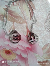 Rinhoo-collar de acero inoxidable con signo del zodiaco y Estrella, colgante de 12 Constelaciones, cadena de oro para mujeres y hombres, regalo de joyería