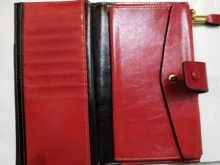 Billetera de cuero genuino con bloqueo RFID para mujer, Cartera de cuero de señora, diseño de marca de lujo, de cuero de cera de aceite, monedero