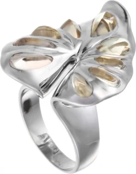 Jay VI ring leaf with silver quartz 
Jay VI ring leaf with silver quartz