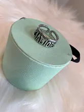 Anillo de plata con alfabeto Retro Punk para hombre, moderno Color plateado, reloj con diseño geométrico, anillo ajustable con apertura joyas de hip-hop