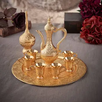 Latest Model Gold Color Moroccan Tea Cups Set 
Latest Model Gold Color Moroccan Tea Cups Set