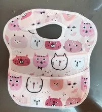 Pechera de poliéster para bebé, babero de alimentación impermeable con colector de comida, Baberos lavables para bebés Unsex, 4 paquetes