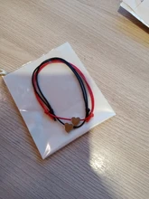 2 unids/lote Pequeño amor corazón pulsera de la suerte, rojo, negro, blanco, Color de la cuerda pulsera ajustable par de Pulseras de Moda al por mayor