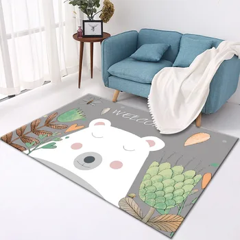 Modern Brief Carpets Nordic Carpet for Living Room Cartoon Bear Cat Printed Mat Non-Slip Area Rugs Absorbent Boho Morocco tapis
Modern Brief Carpets Nordic Carpet for Living Room Cartoon Bear Cat Printed Mat Non-Slip Area Rugs Absorbent Boho Morocco tapis