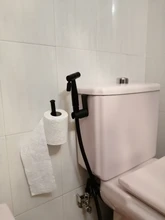 Black Toilet Bidet Sprayer Kit. Set Hand Hold Stainless Steel Shattaf For Bathroom Personal