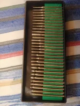 Alguien nuevo juego de fresas de diamantes mango 1/8 Grit 140 de Dremel rotativo talla herramienta fresas de diamante broca para grabado herramienta rotativa