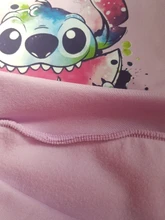 Sudaderas con capucha de Stitch de Disney para mujer, suéteres Harajuku, Tops Kawaii informales con cuello redondo, Sudadera con capucha con estampado de Ángel de manga larga