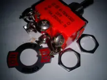 Miniature Switch-Cap Toggle-Switches Waterproof 15A/250V E-TEN1322 1PCS Orange On-Off-On