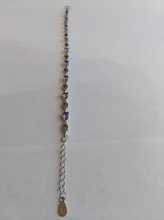 NEHZY-pulsera de joyería de plata de ley 925 para mujer, brazalete retro de moda de alta calidad, Cristal púrpura de cuatro puntas, bricolaje, 20,5 CM de longitud