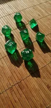 Dice Polyhedron DND IMDG Rpg-Game Transparent-Color Digital Creative 7pcs/Set with Bag