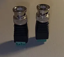 Cable Coaxial para cámara CCTV, conector BNC macho Balun de vídeo, transceptor, accesorios de vigilancia, CAT5, 2 unids/lote