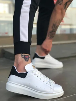 BA0501 Laced White Black Casual High Sole Unisex Shoes 443307913 
BA0501 Laced White Black Casual High Sole Unisex Shoes 443307913