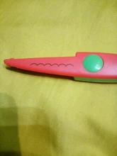 Tijeras de encaje para niños, accesorio de Metal y plástico para manualidades, libros de recortes, foto y colores, decoración de diario de papel con 6 patrones, 1 ud.