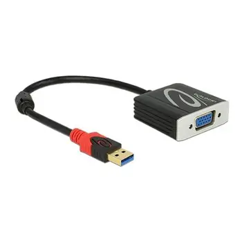 USB 3.0 to VGA Adapter DELOCK 62738 20 cm Black 
USB 3.0 to VGA Adapter DELOCK 62738 20 cm Black