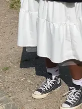 De las mujeres de la moda una línea falda de tul elástico cintura alta fiesta largo Maxi falda