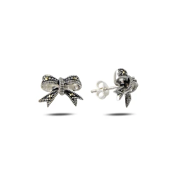 Silver 925 Sterling Marcasite Sterling Ribbon Earrings
Silver 925 Sterling Marcasite Sterling Ribbon Earrings