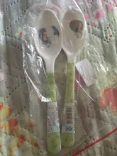 Cuchara de alimentación con dibujos animados para bebés, cucharilla de melamina de alta calidad, 2 uds.
