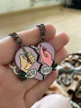 Moda mejor amigos cariño amor colgante collar 2 unids/set Arco Iris Corazón Roto regalo amigos regalo joyería de amistad