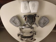 Mascarilla de Gas de media cara, respirador antipolvo, protección Industrial de Gas con filtros, 6200