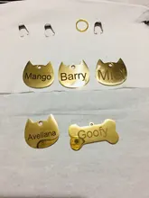 Placas de identificación personalizadas para perros, placas de identificación de Metal para cachorros, placas de identificación antipérdida para perros, gatos Pitbull, tarifa de grabado incluida accesorios para perros