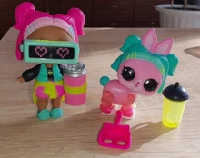 L O L Juego de ropa Original para niños, accesorios de botellas, traje de vestido para LOL de 8 cm, muñecos de la gran hermana, unicornio, 1 Juego