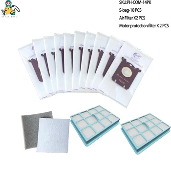 14-Pack Replacement bags for Philips S-Bag HEPA Filters for Philips FC8059/01 FC8563 FC8574 - FC8579 FC8651-FC8659 FC8660-8664
14-Pack Replacement bags for Philips S-Bag HEPA Filters for Philips FC8059/01 FC8563 FC8574 - FC8579 FC8651-FC8659 FC8660-8664
