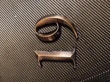 1pc 5cm de altura de oro casa etiqueta de dirección de puerta etiqueta moderna bronce casa número Digital #0-9 Hotel apartamento Placa de puerta