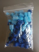 Conectores de cable eléctrico rápido, bloqueo de empalme de presión, terminales de cable crimp, 40 unidades