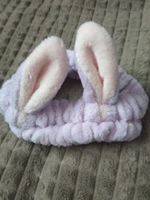 Diademas con Orejas de conejo elásticas suaves para extensión de pestañas, soporte para el pelo para mujeres y niñas, herramienta de lavado facial